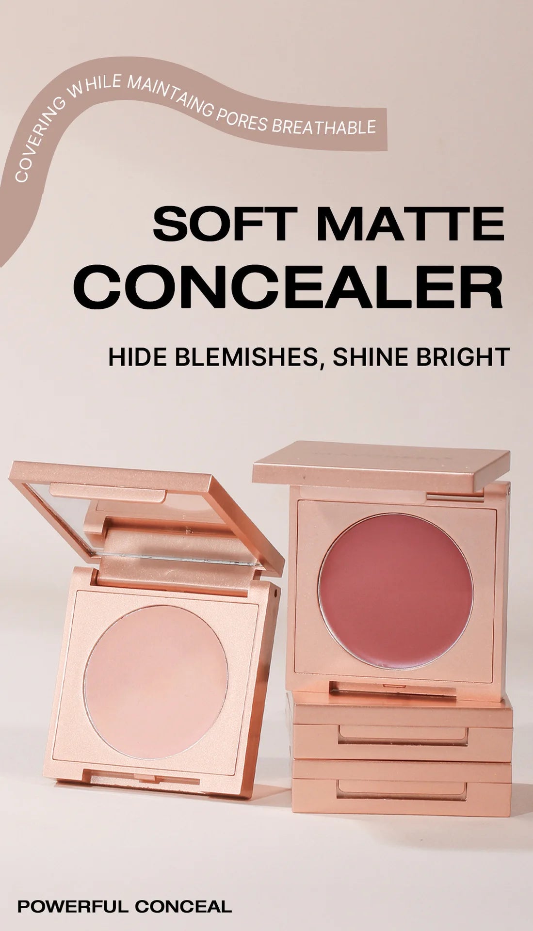 HOT colored clay CC undereye corrector 4in1 & free brush