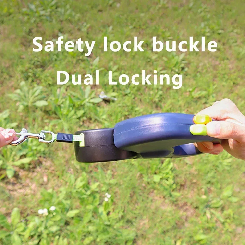 Retractable Dual Doggie Leash with LED Light,