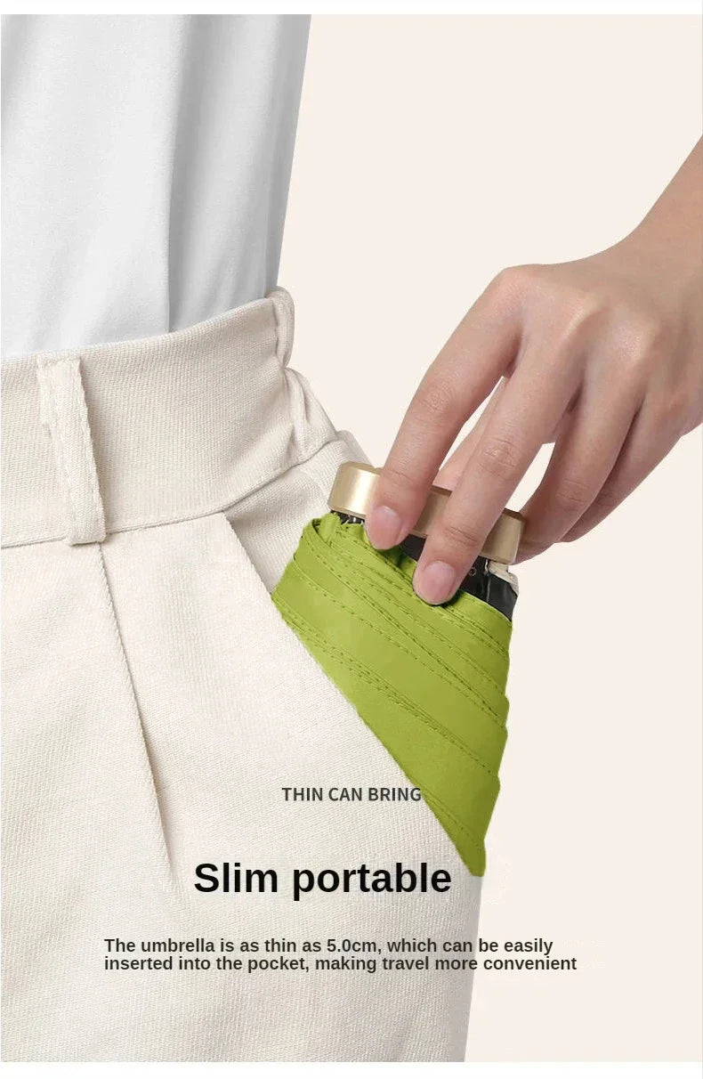 Mini Pocket Umbrella – Folding UV & Rain Protection Parasol