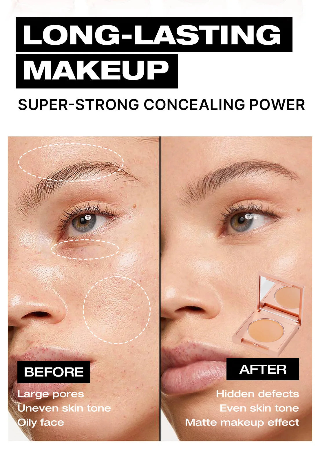 HOT colored clay CC undereye corrector 4in1 & free brush