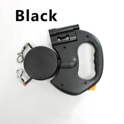 Retractable Dual Doggie Leash with LED Light,
